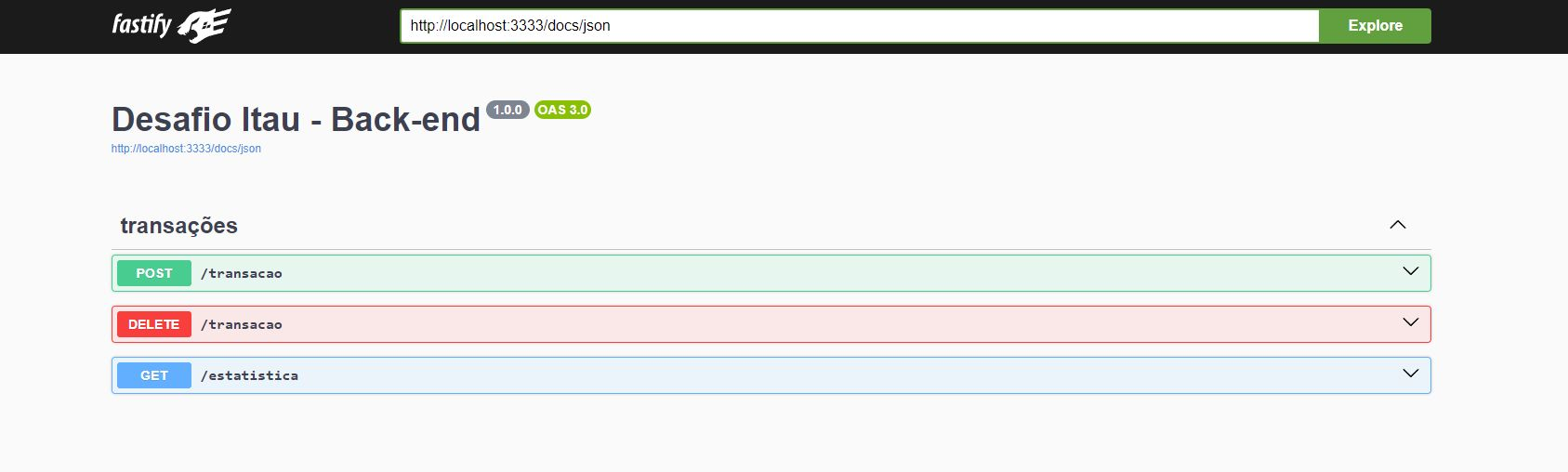 Desafio Itau Backend